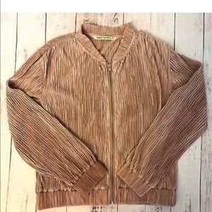Hippie Laundry Rose gold zip up jacket Large